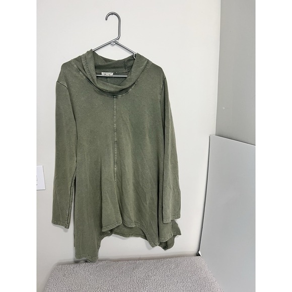 EARTHBOUND Tops - Earthbound Moss Green Cowl Neck Tunic Top Size XL Long